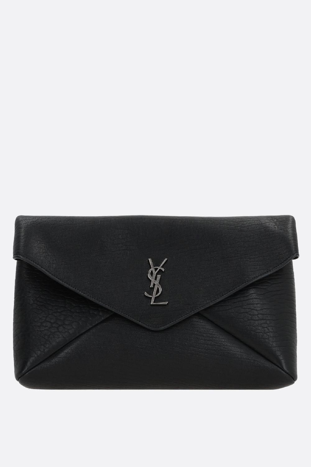 SAINT LAURENT pochette Cassandre large in nappa martellata