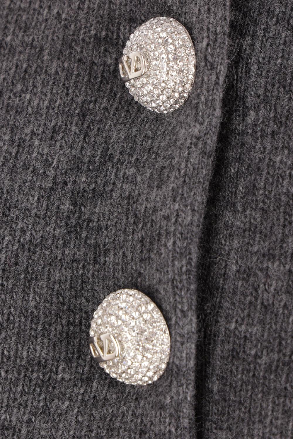 VALENTINO GARAVANI Polo In Maglia Con Bottoni Gioiello