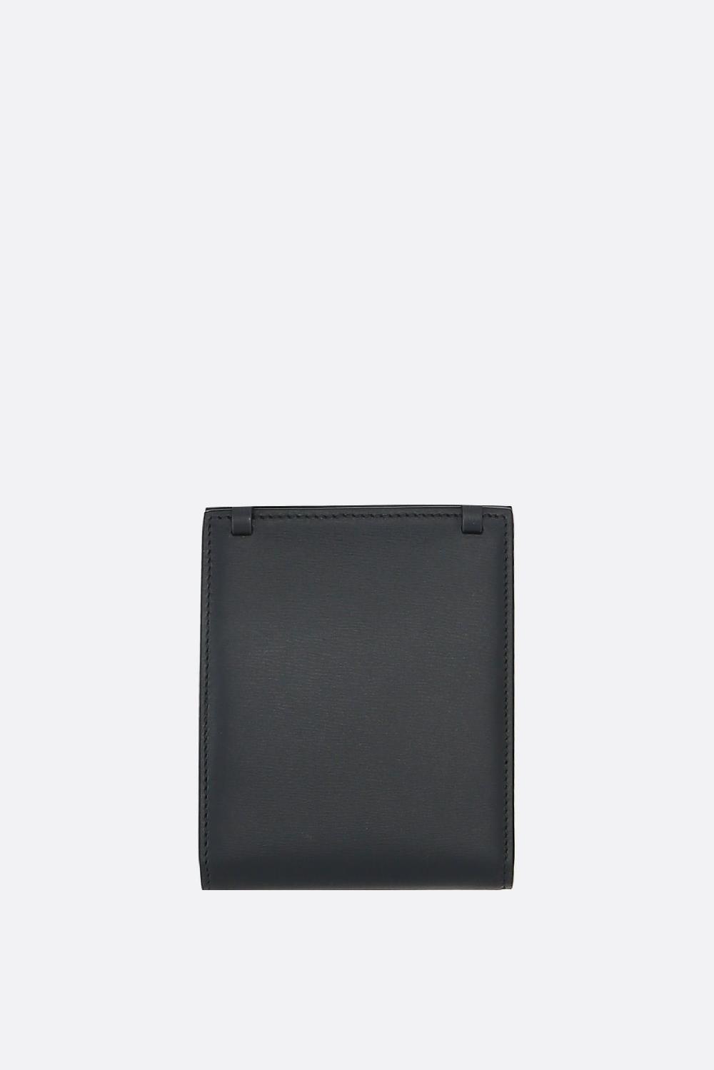 FERRAGAMO Porta Carte A Libro In Pelle Liscia Con Tracolla