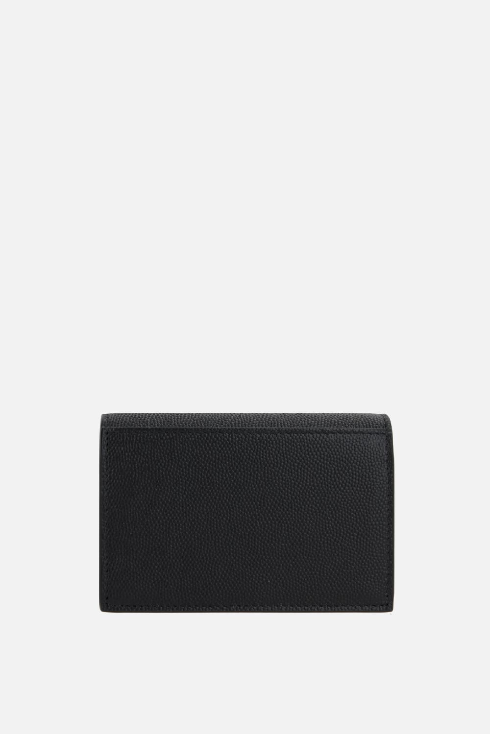 SAINT LAURENT Porta Carte A Libro Saint Laurent Paris In Pelle Grain De Poudre