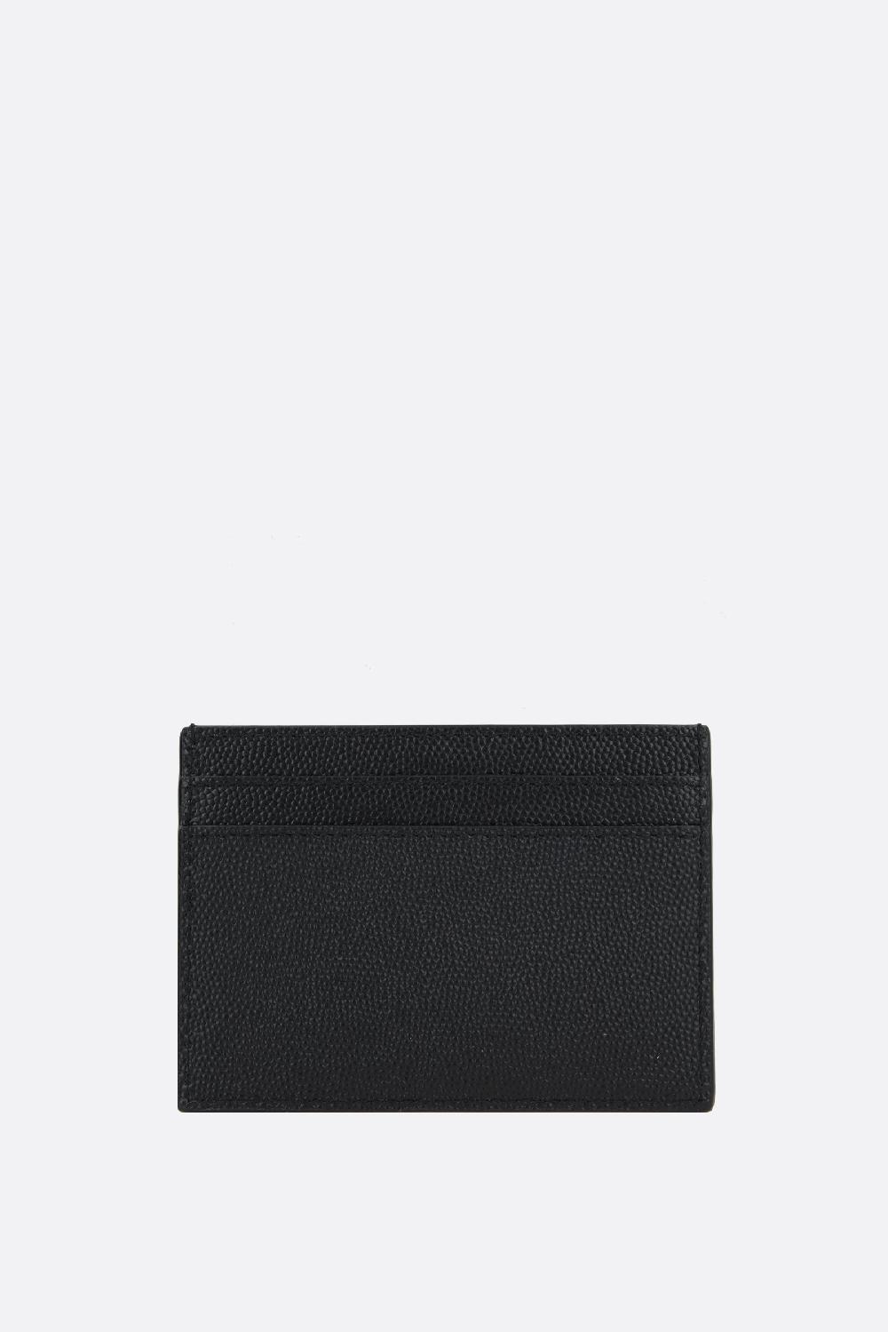 SAINT LAURENT Porta Carte Cassandre In Pelle Grain De Poudre