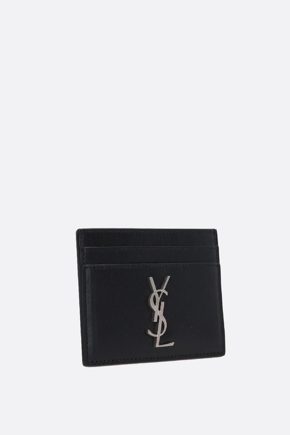 SAINT LAURENT Porta Carte Cassandre In Pelle Liscia
