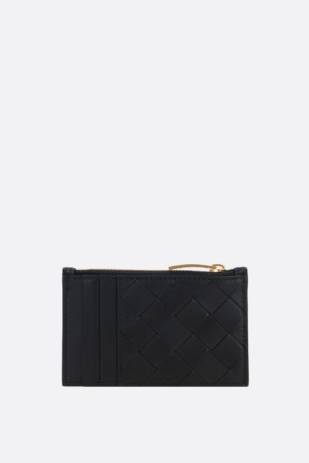 BOTTEGA VENETA Porta Carte Con Zip In Intrecciato Nappa
