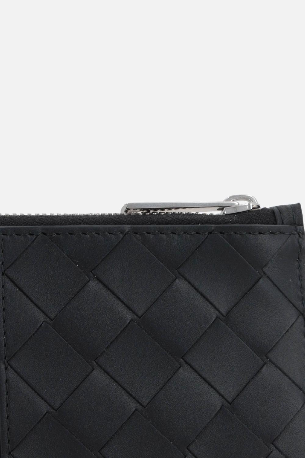 BOTTEGA VENETA Porta Carte Con Zip In Intrecciato VN