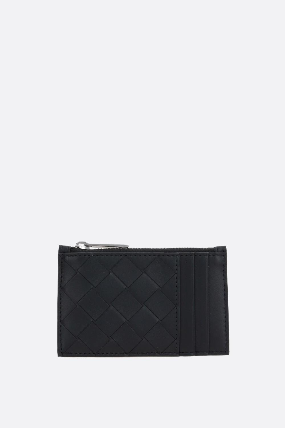 BOTTEGA VENETA porta carte con zip in Intrecciato VN