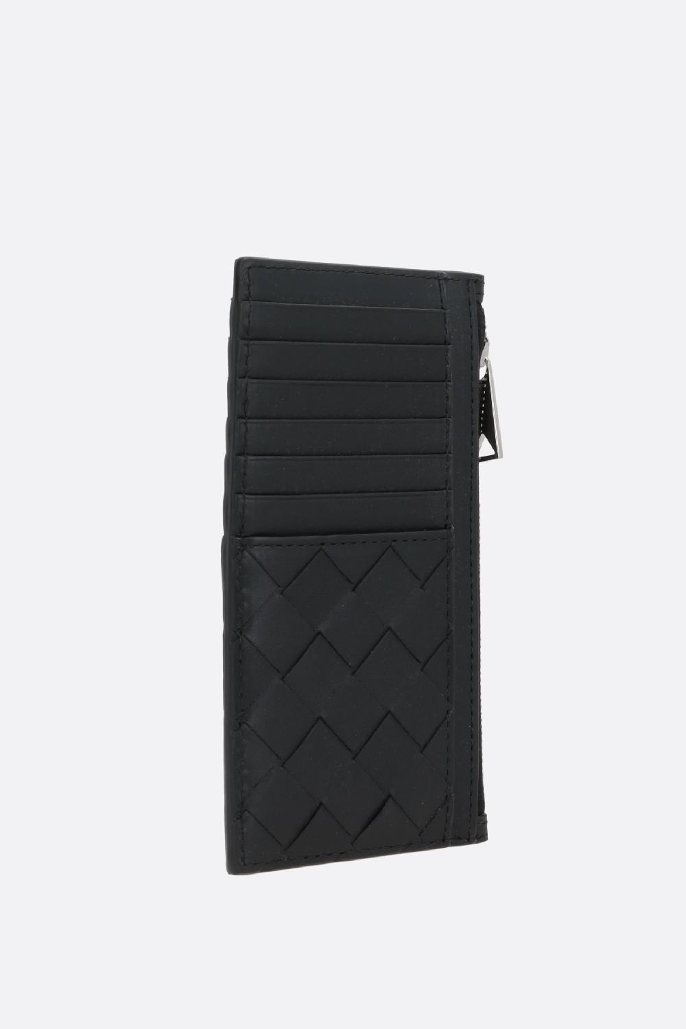 BOTTEGA VENETA Porta Carte Con Zip In Intrecciato VN