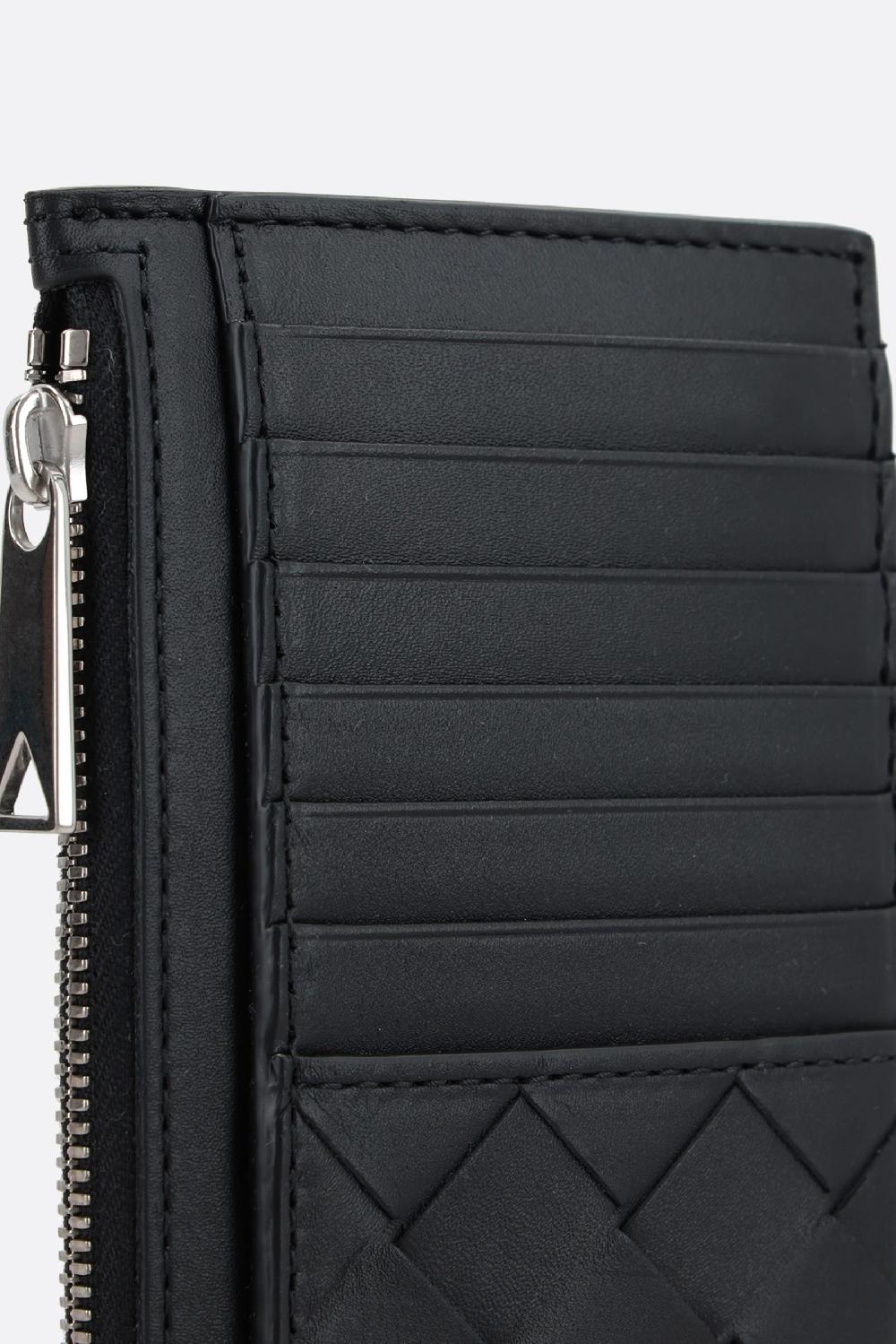 BOTTEGA VENETA Porta Carte Con Zip In Intrecciato VN