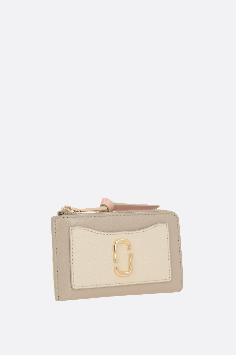 MARC JACOBS Porta Carte Con Zip The Utility Snapshot In Pelle Crossgrain