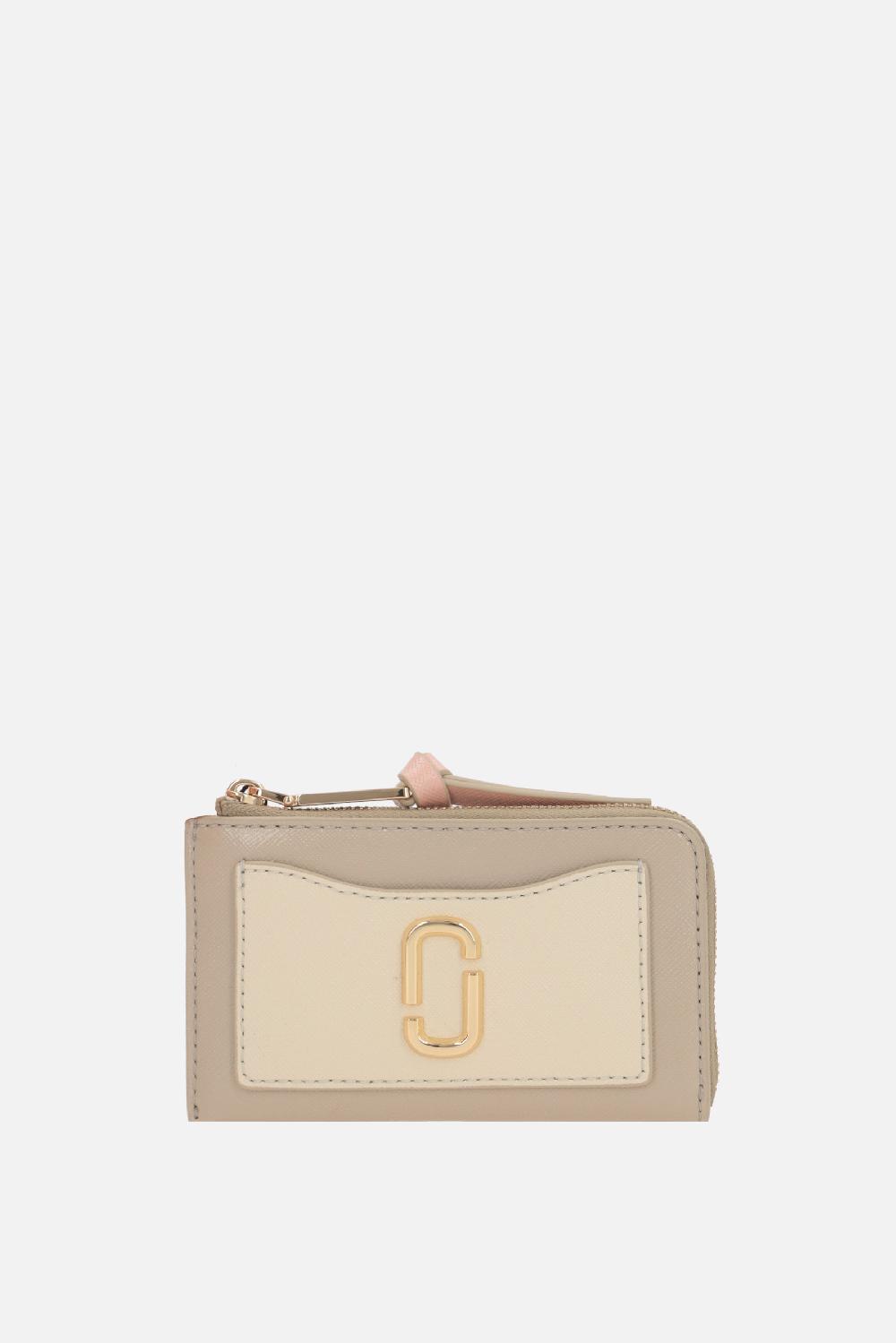 MARC JACOBS porta carte con zip The Utility Snapshot in pelle crossgrain