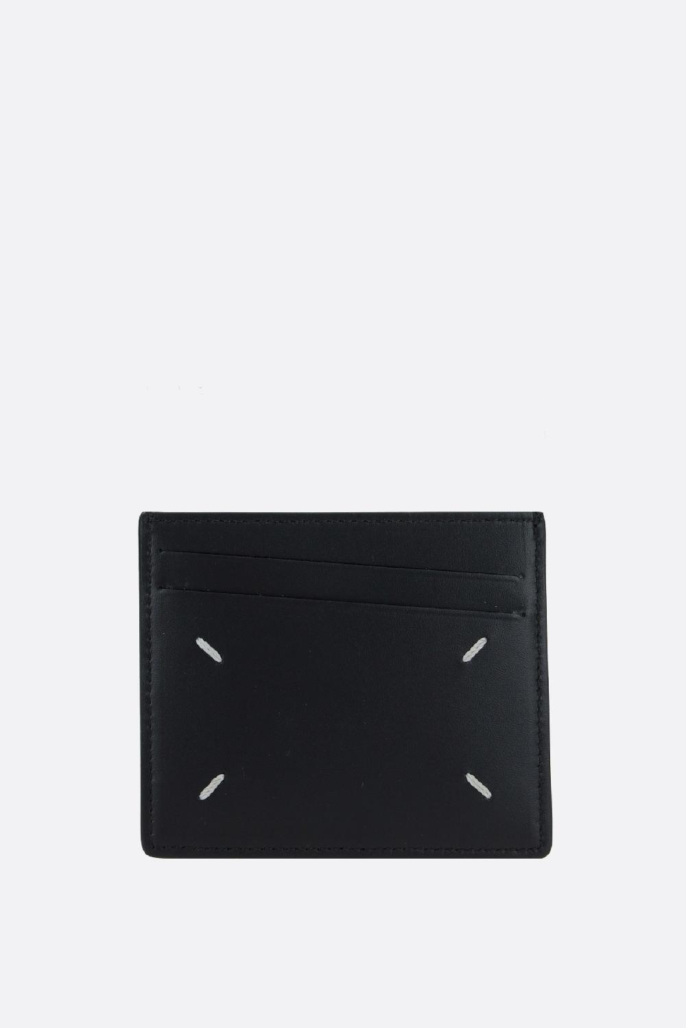 MAISON MARGIELA Porta Carte Four Stitches In Pelle Texturizzata E Liscia
