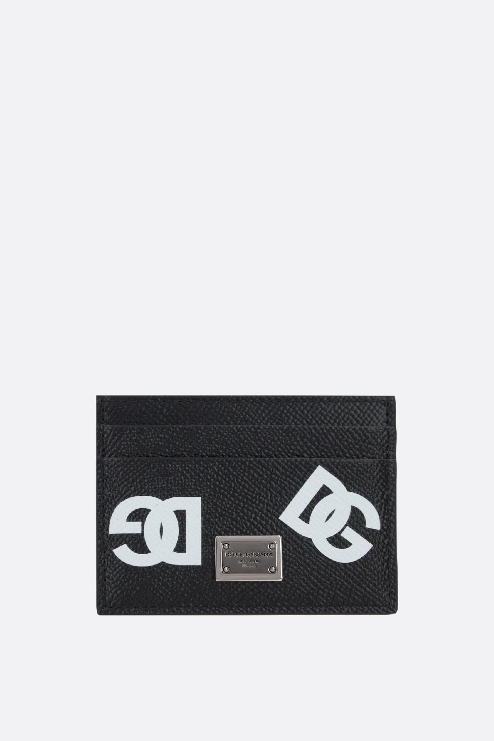 DOLCE & GABBANA porta carte in pelle Dauphine stampa DG