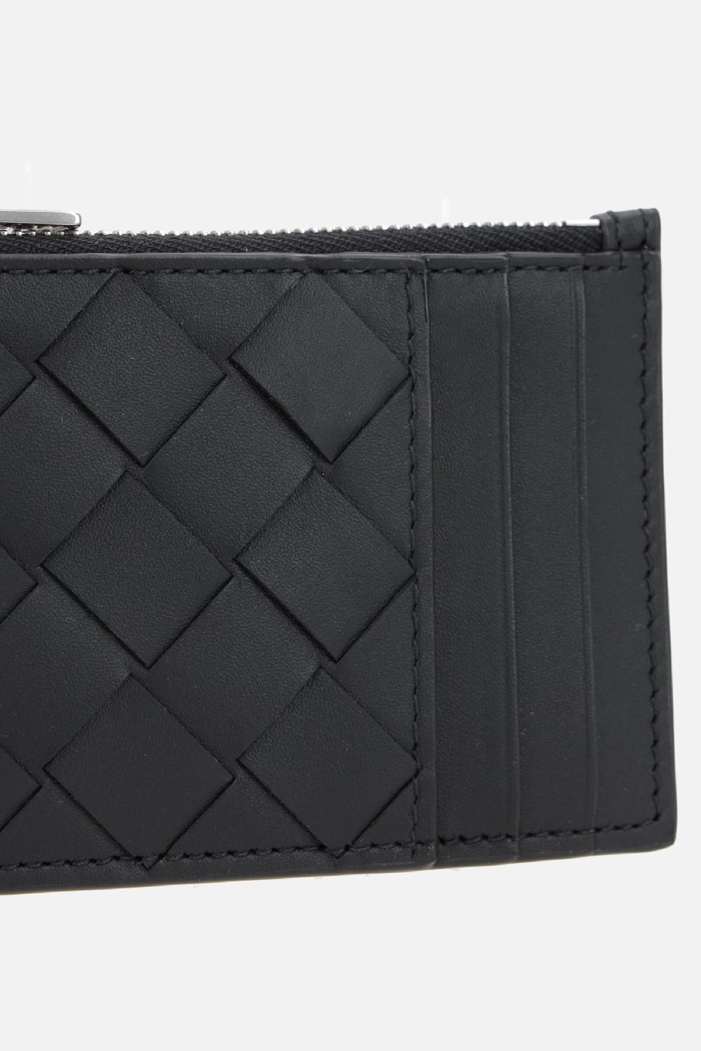 BOTTEGA VENETA Porta Carte In Pelle Liscia E Intrecciato VN