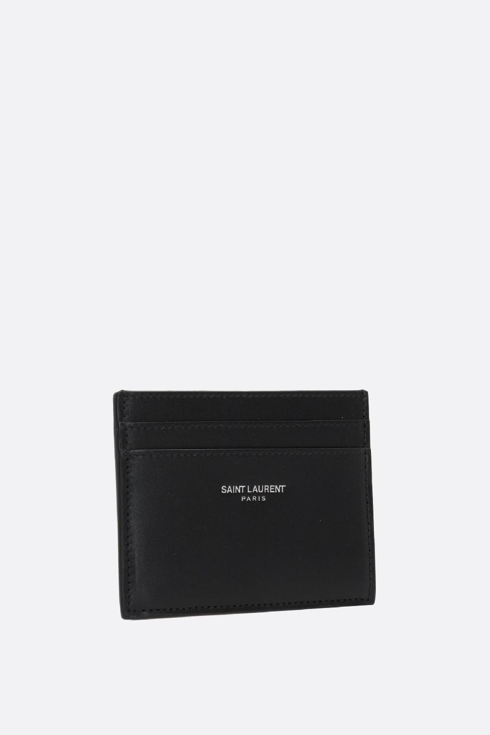 SAINT LAURENT Porta Carte Saint Laurent Paris In Pelle Liscia