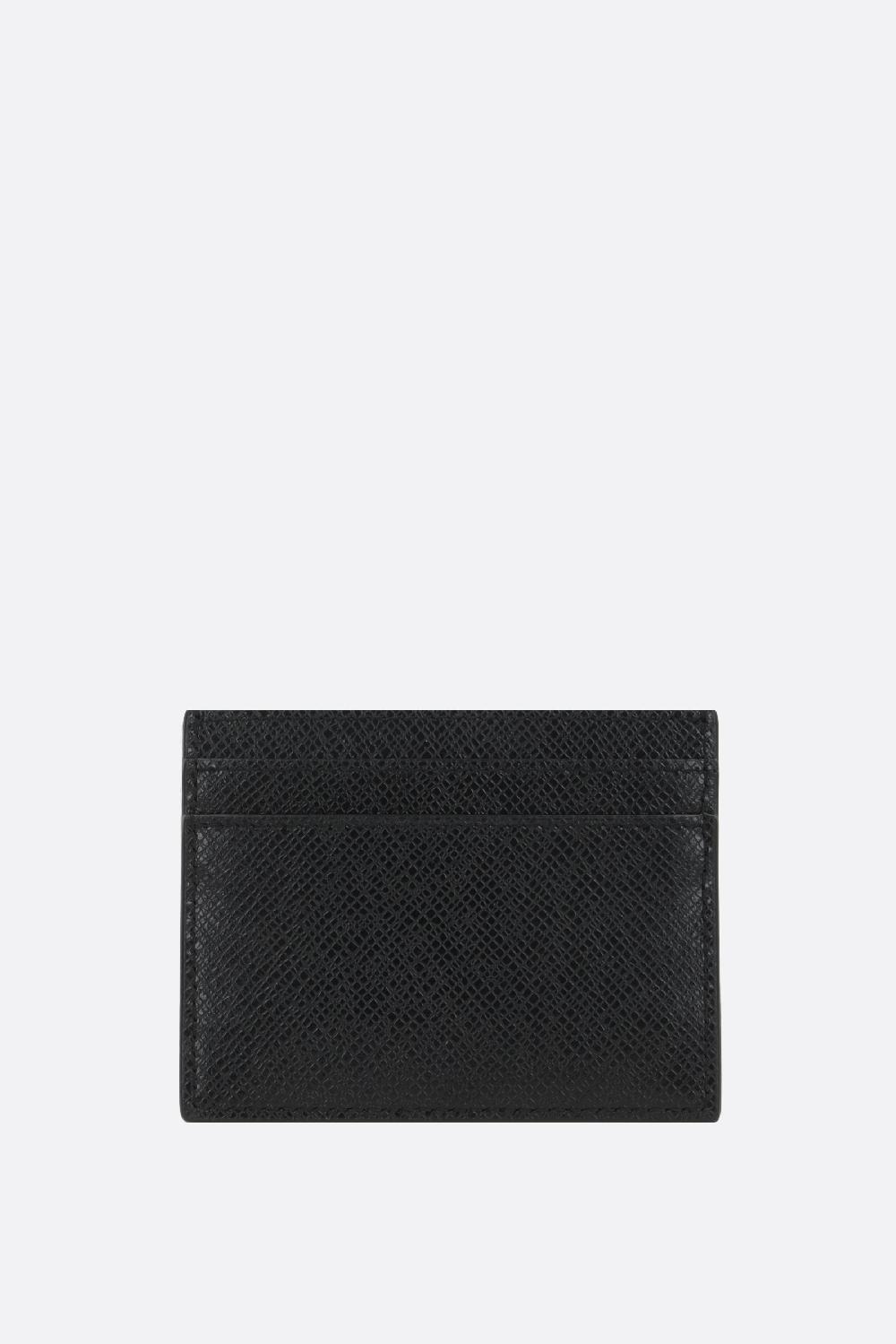SAINT LAURENT Porta Carte Saint Laurent Paris In Pelle Texturizzata