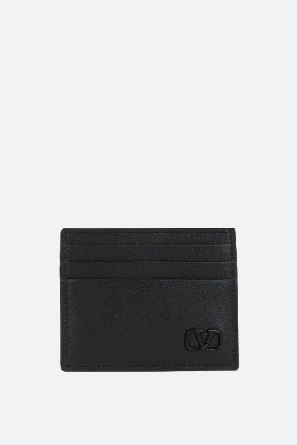 VALENTINO GARAVANI porta carte VLogo Signature in pelle liscia
