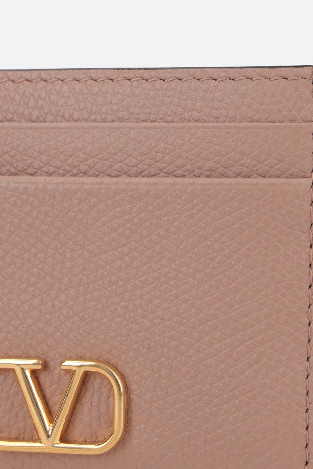 VALENTINO GARAVANI Porta Carte VLogo Signature In Pelle Martellata