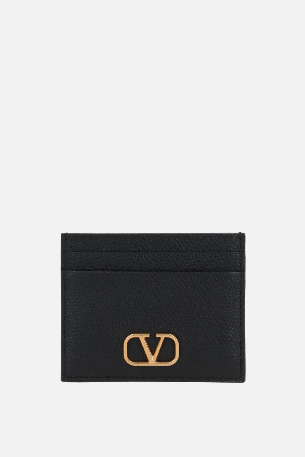 VALENTINO GARAVANI porta carte VLogo Signature in pelle martellata