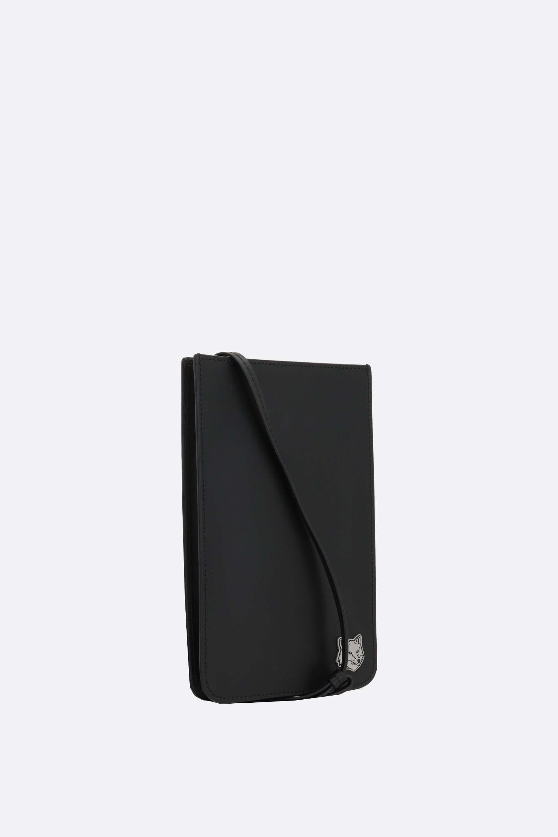 MAISON KITSUNÉ Porta Smartphone Fox Head In Pelle Liscia