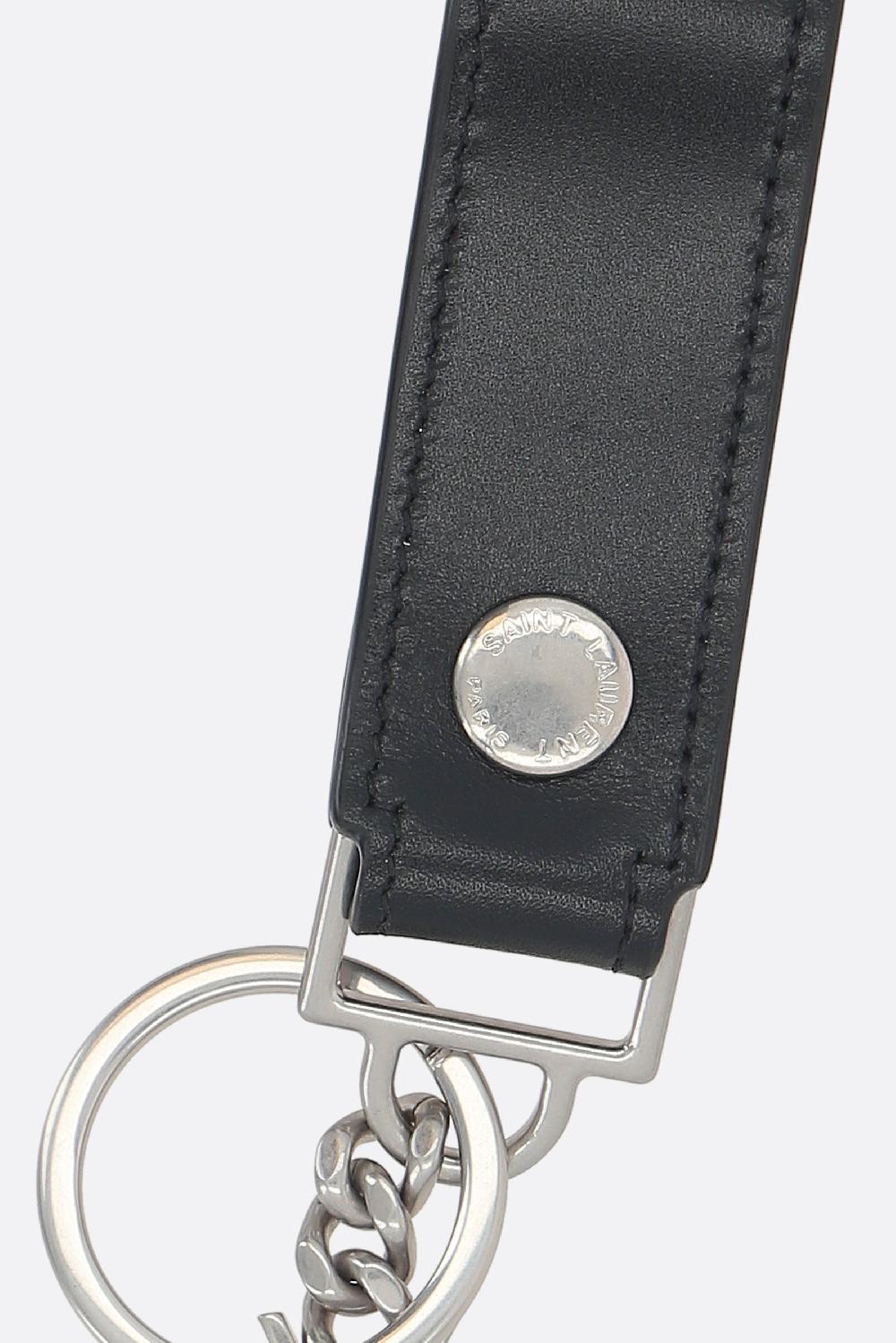 SAINT LAURENT Portachiavi Cassandre In Pelle Liscia