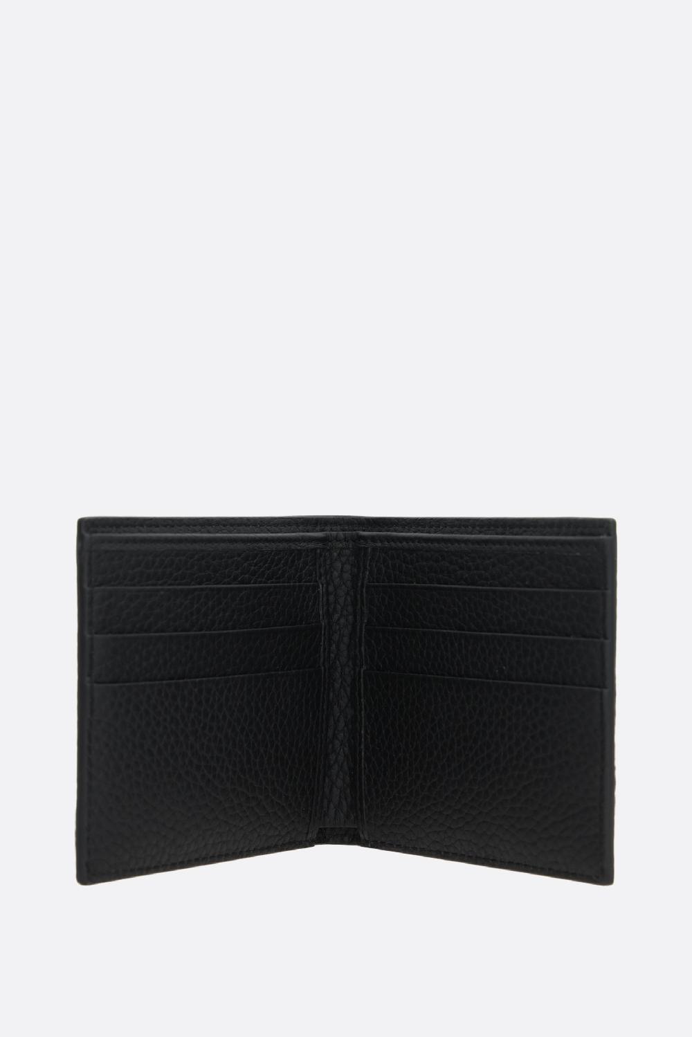 DOLCE & GABBANA Portafogli Billfold DG Logo In Pelle Martellata