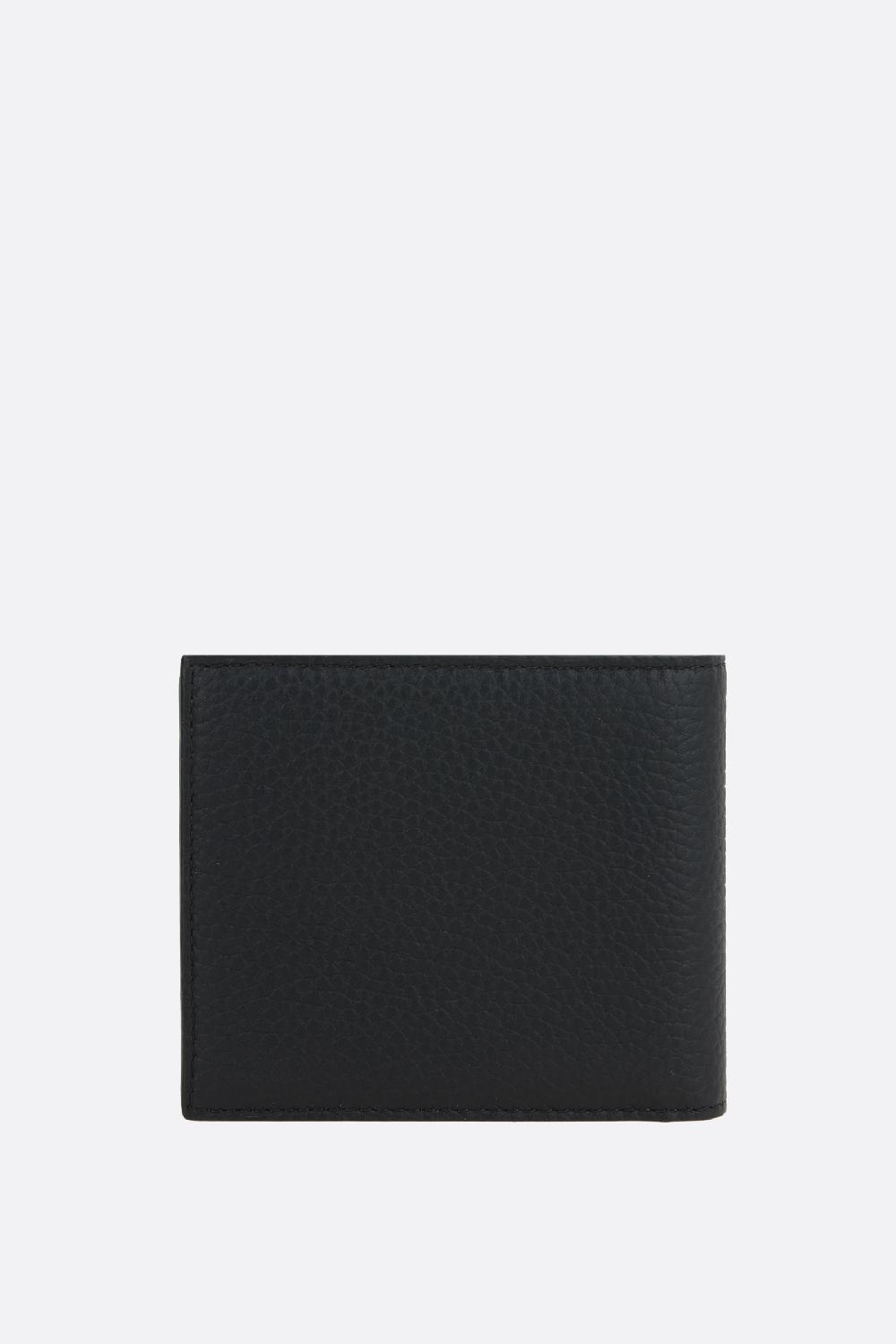 DOLCE & GABBANA Portafogli Billfold DG Logo In Pelle Martellata