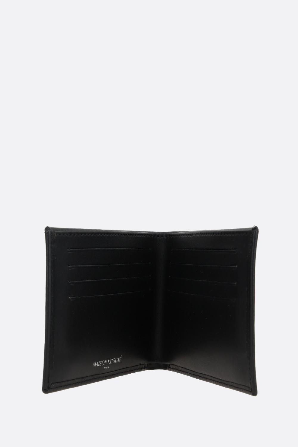 MAISON KITSUNÉ Portafogli Billfold Fox Head In Pelle Liscia