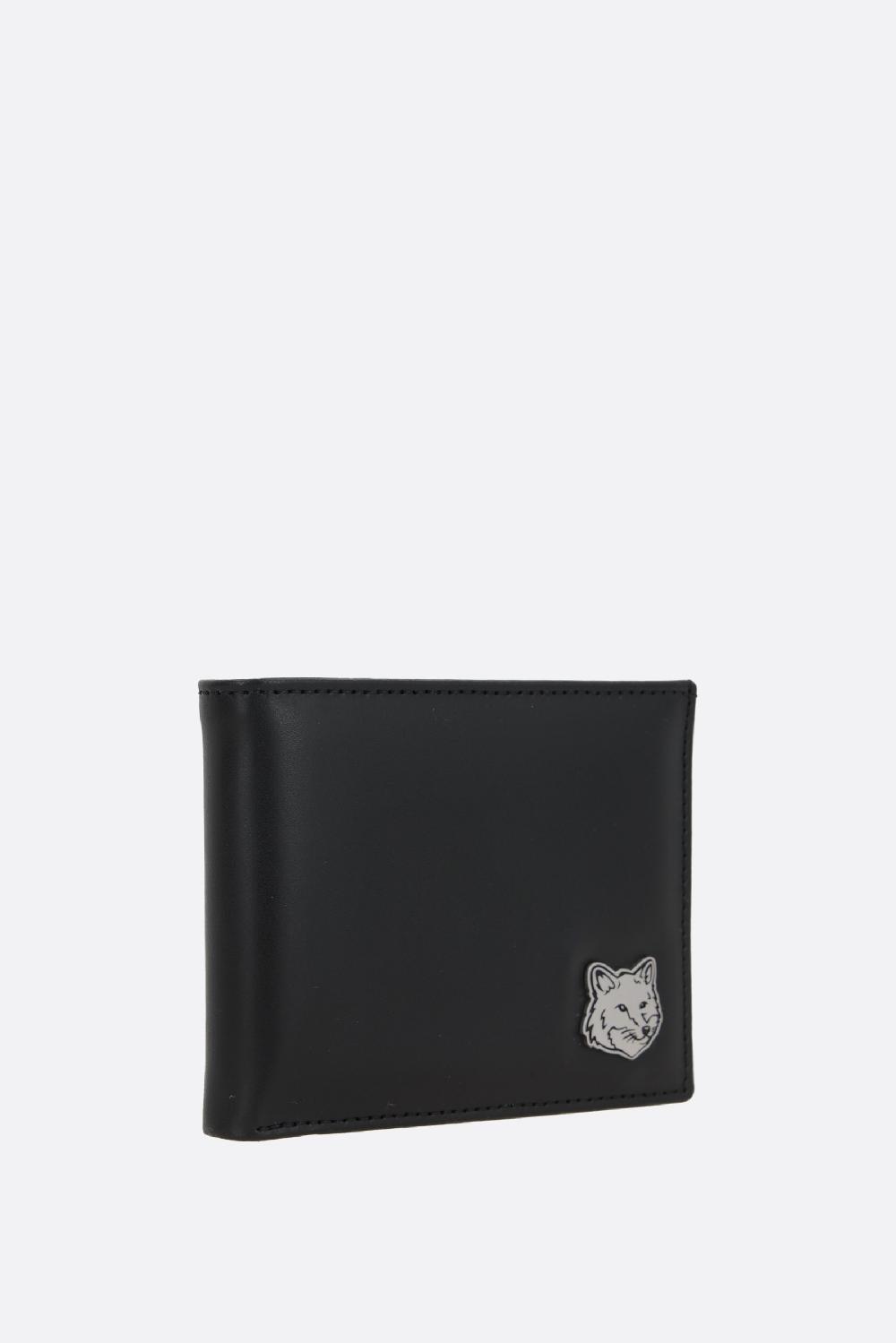 MAISON KITSUNÉ Portafogli Billfold Fox Head In Pelle Liscia