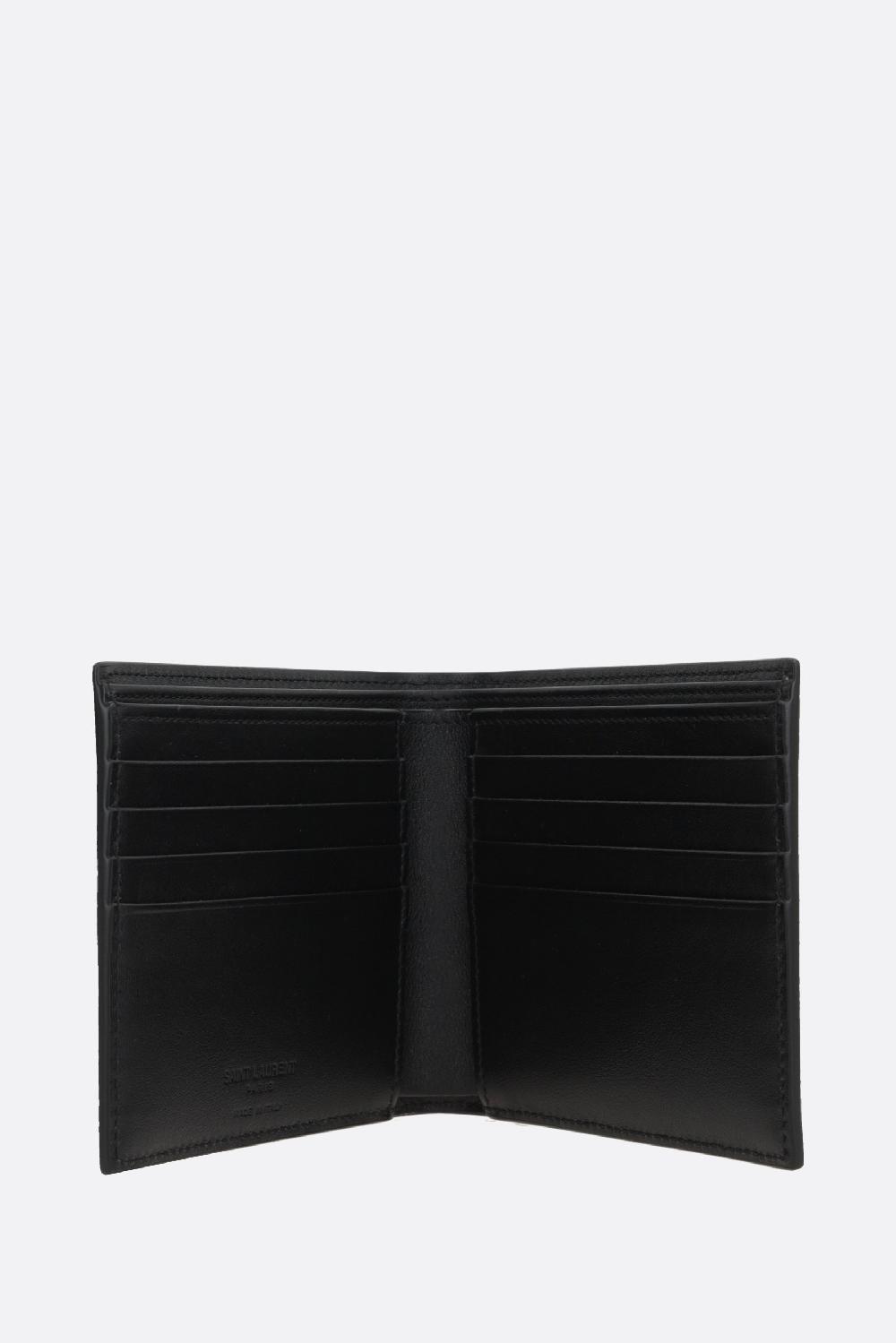 SAINT LAURENT Portafogli Billfold Saint Laurent Paris In Pelle Texturizzata