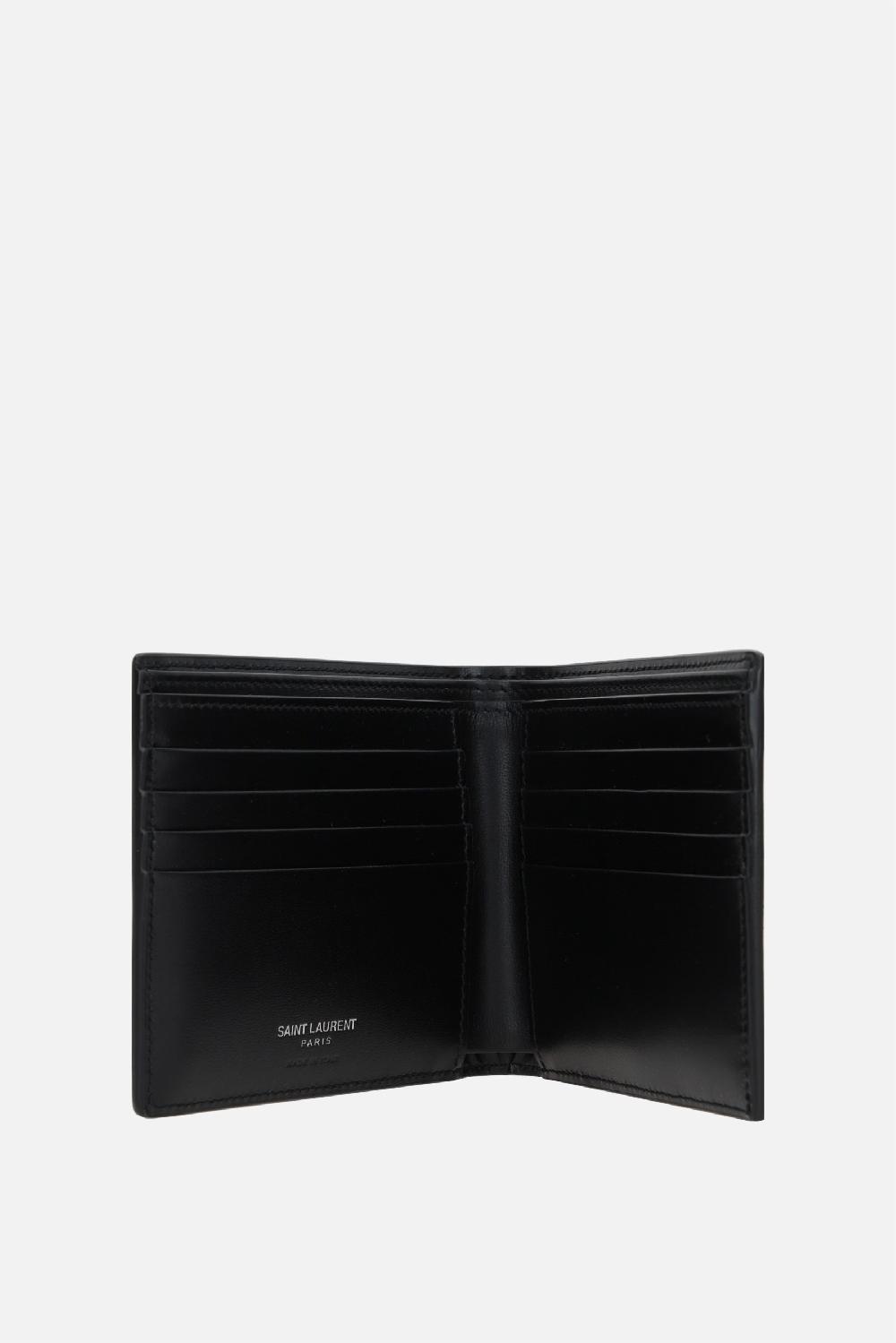 SAINT LAURENT Portafogli Billfold Tiny Cassandre Small In Pelle Opaca