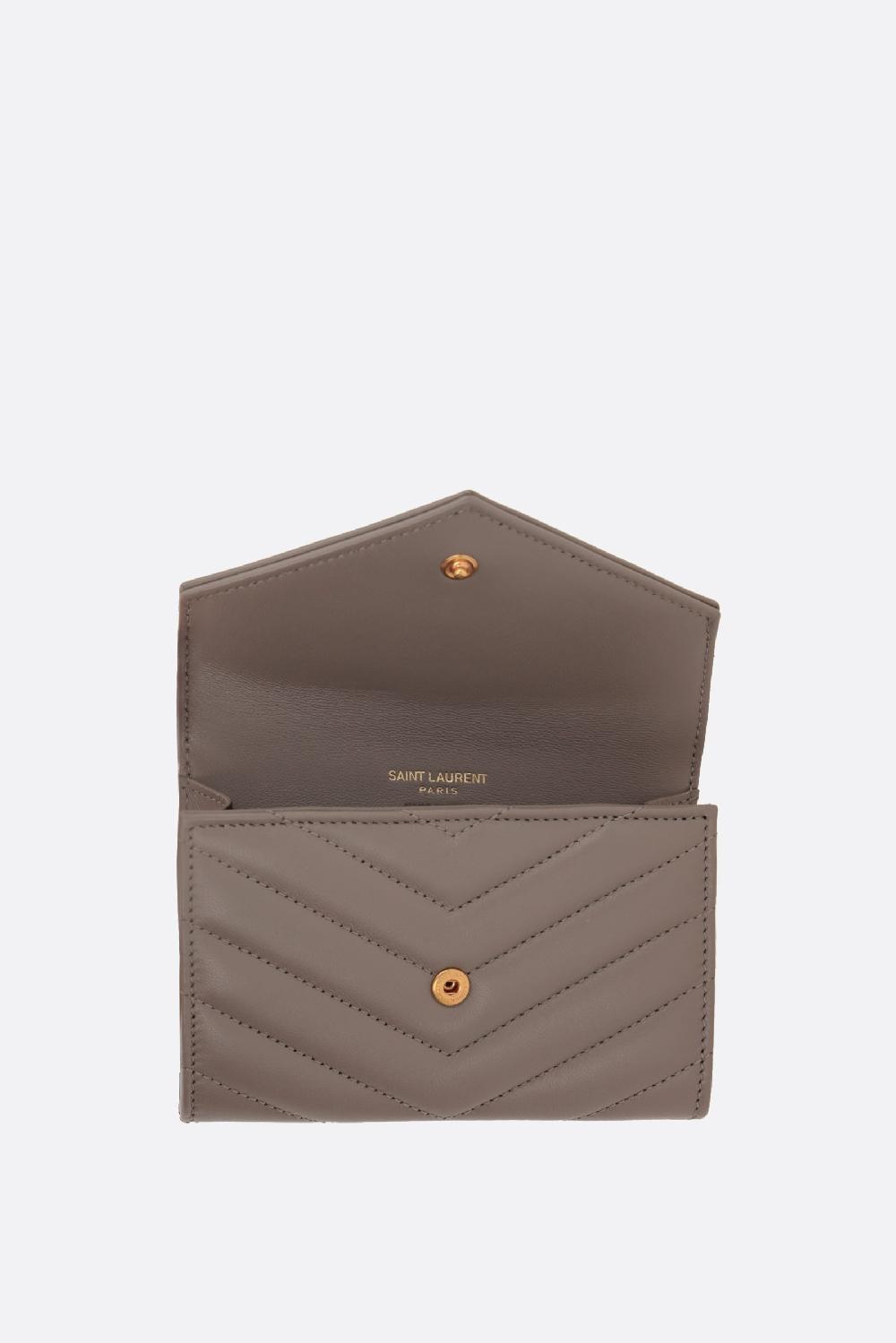 SAINT LAURENT Portafogli Cassandre Envelope Small In Nappa Matelassé