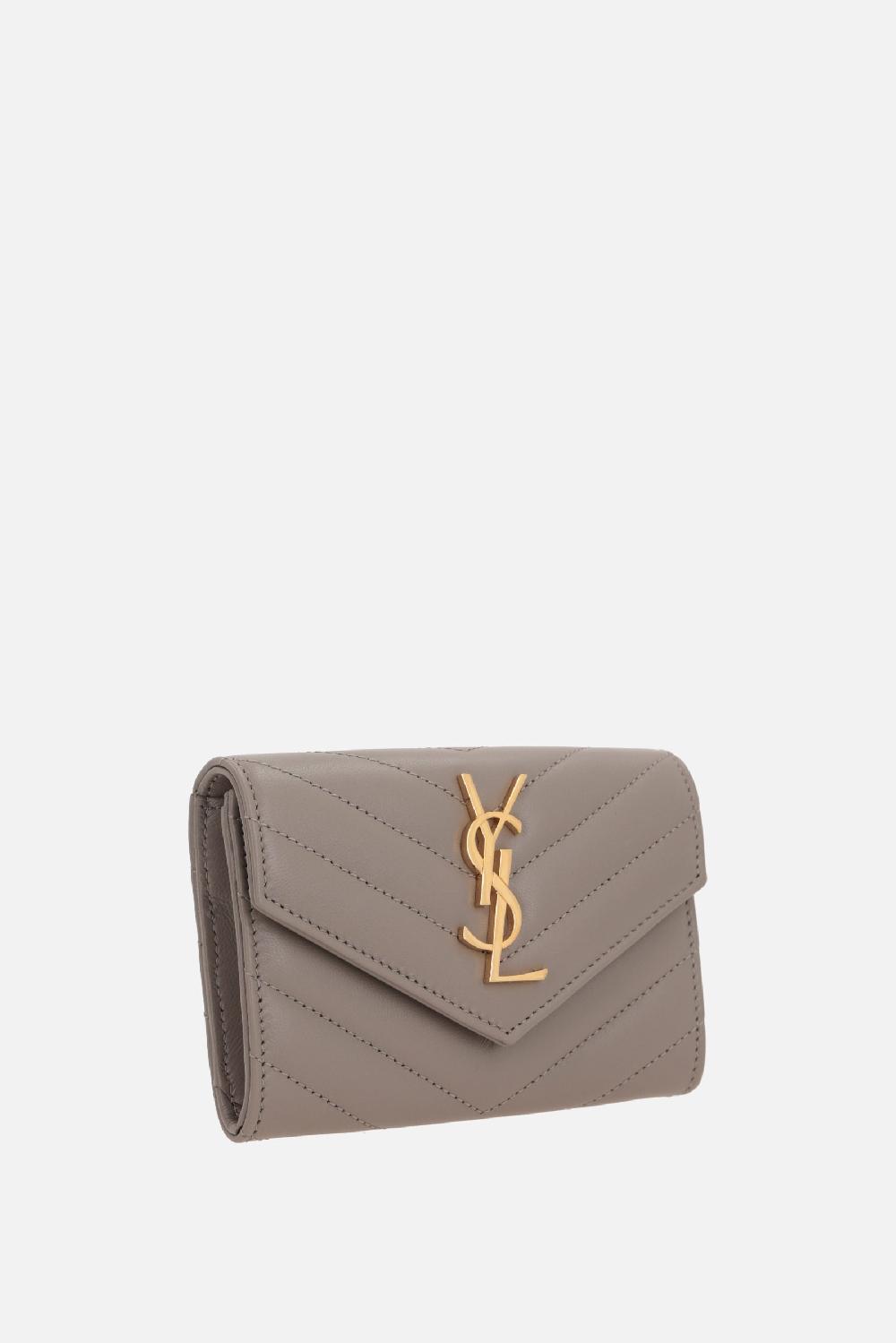 SAINT LAURENT Portafogli Cassandre Envelope Small In Nappa Matelassé