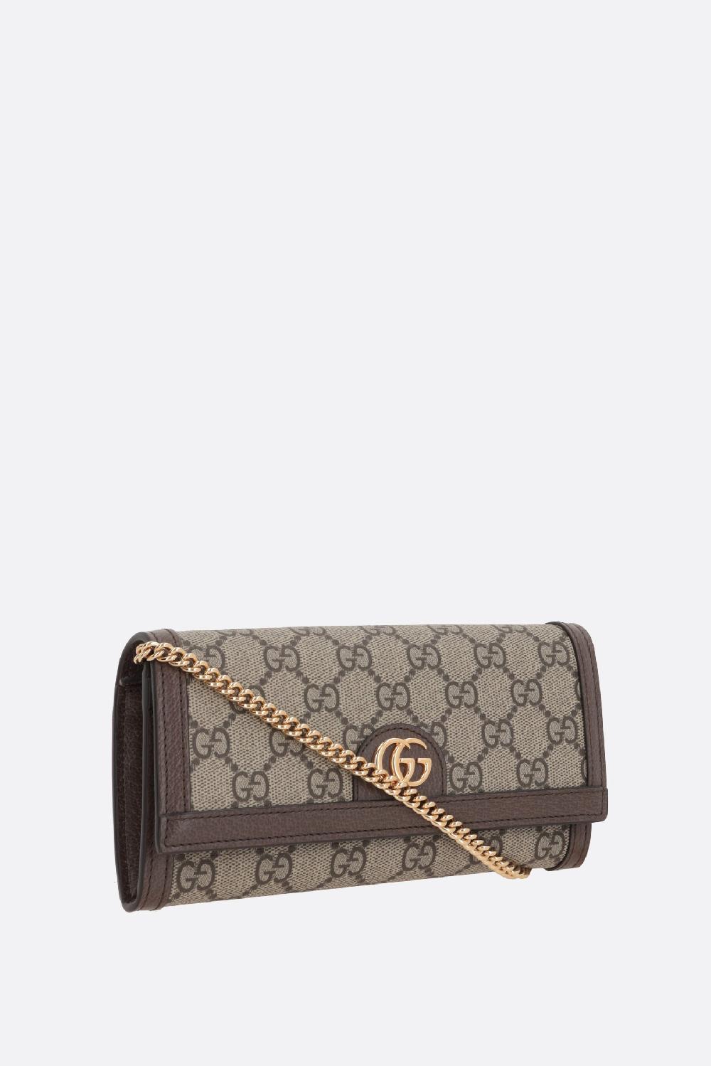 GUCCI Portafogli Con Catena Ophidia In Tessuto GG Supreme