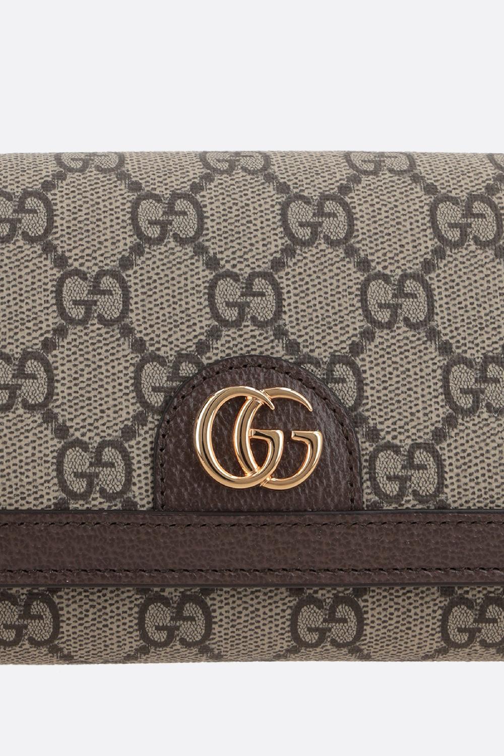 GUCCI Portafogli Con Catena Ophidia In Tessuto GG Supreme