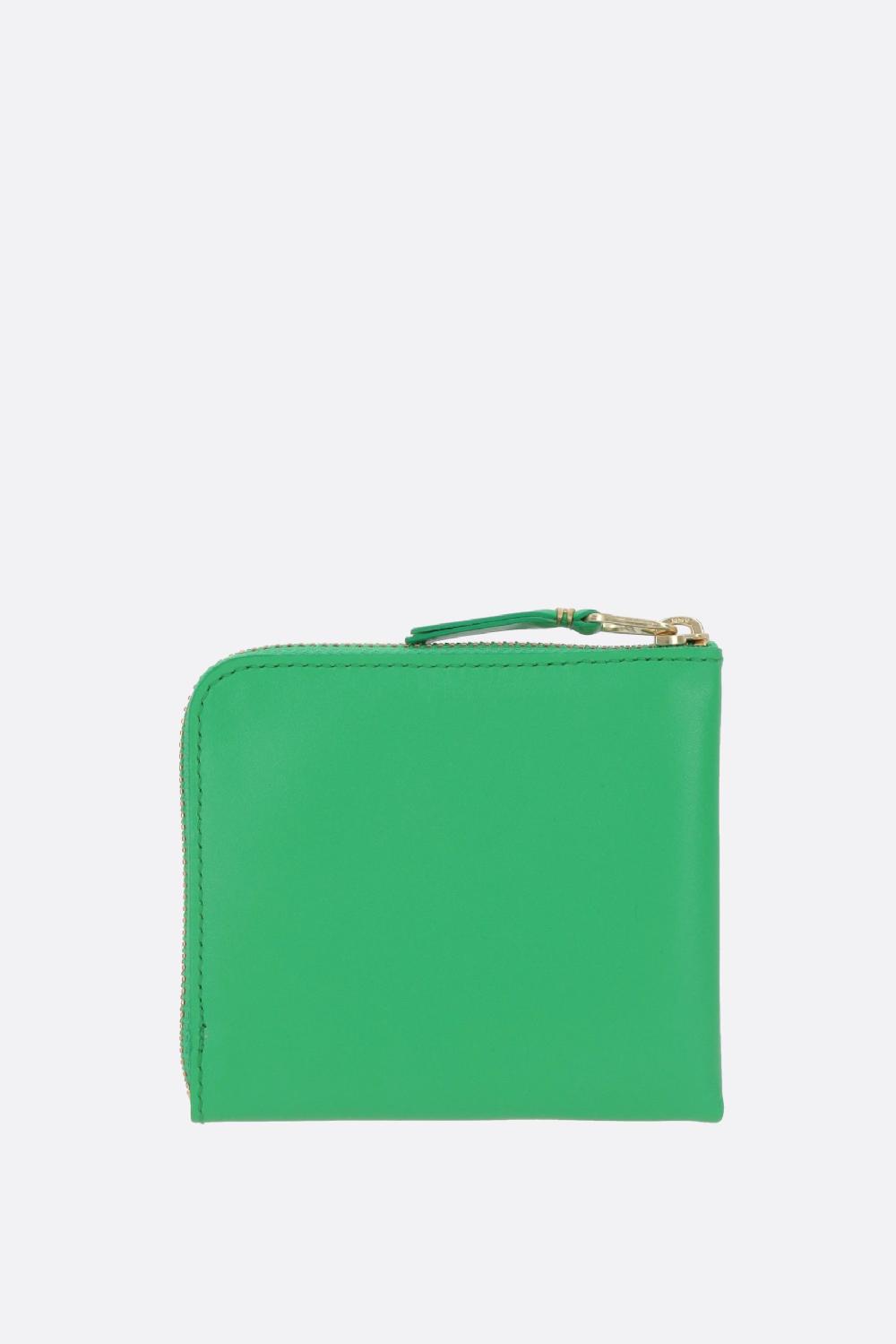 COMME Des GARCONS WALLET Portafogli Half-zip In Pelle Liscia
