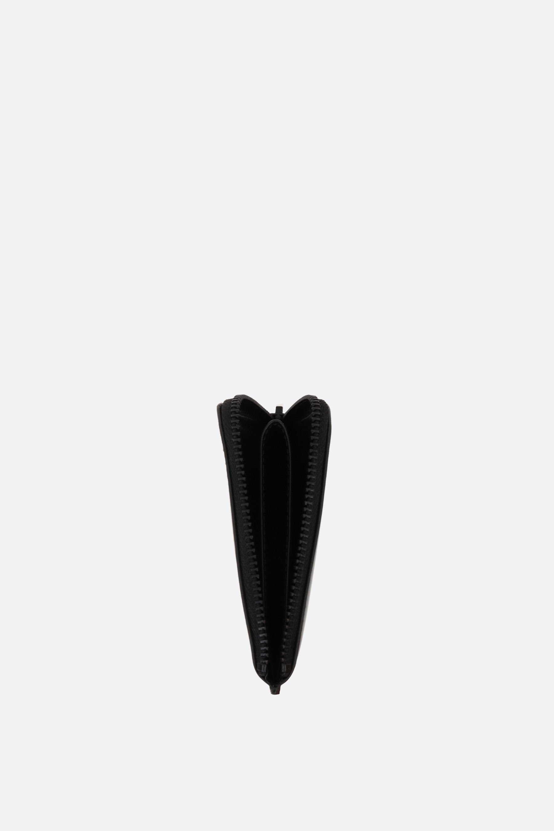 COMME Des GARCONS WALLET Portafogli Half-zip In Pelle Liscia