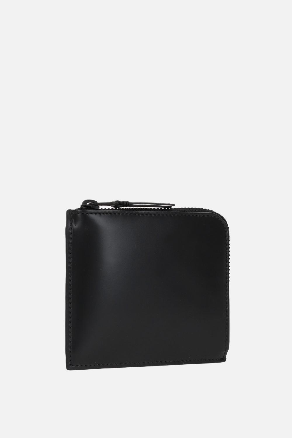 COMME Des GARCONS WALLET Portafogli Half-zip In Pelle Liscia