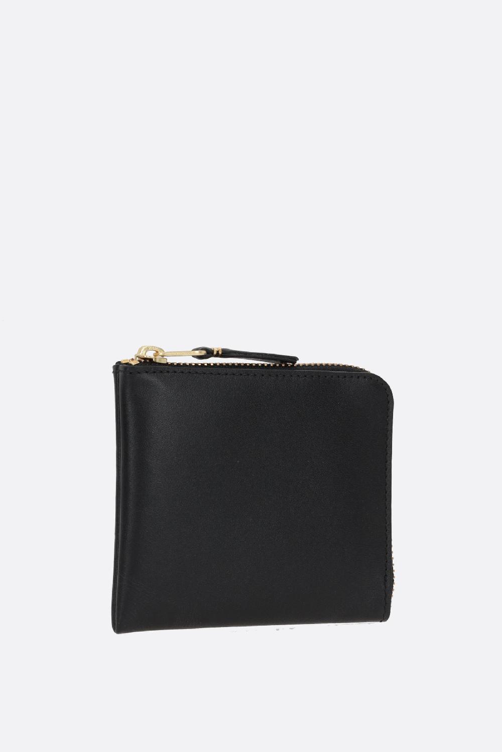 COMME Des GARCONS WALLET Portafogli Half-zip In Pelle Liscia