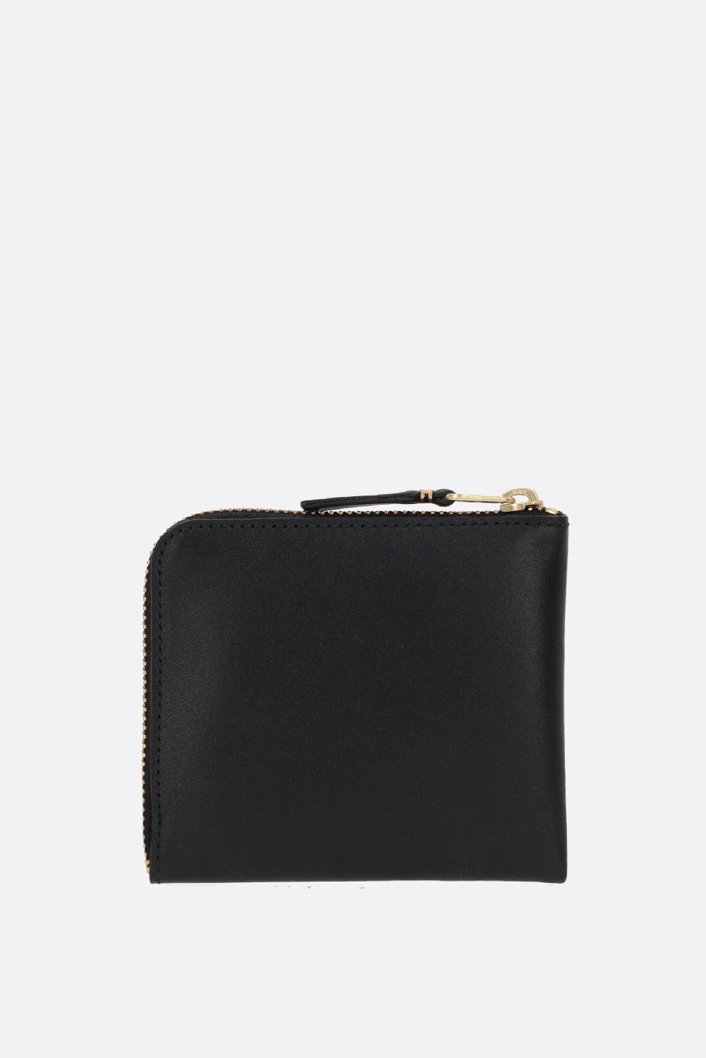 COMME Des GARCONS WALLET Portafogli Half-zip In Pelle Liscia