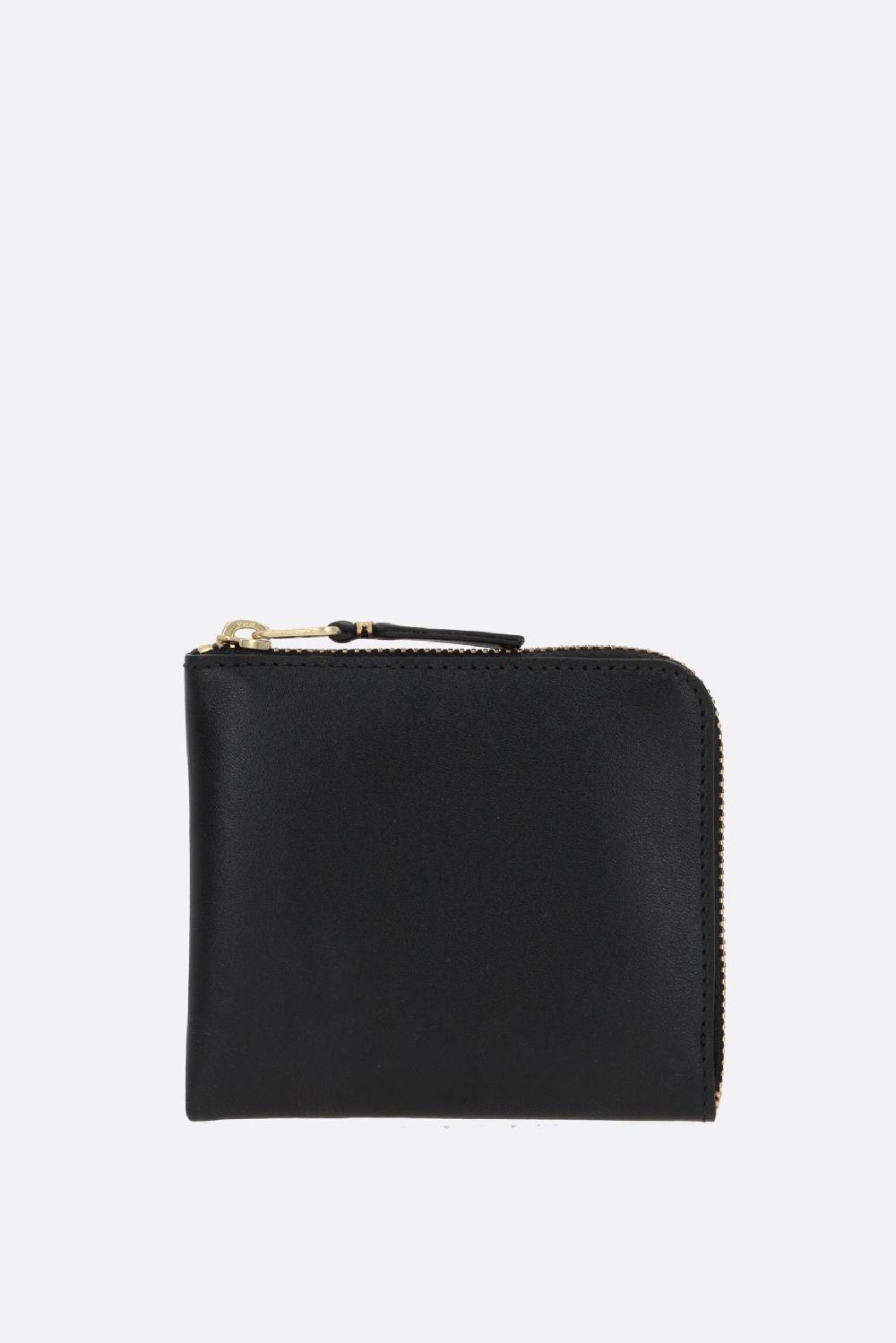 COMME des GARCONS WALLET portafogli half-zip in pelle liscia