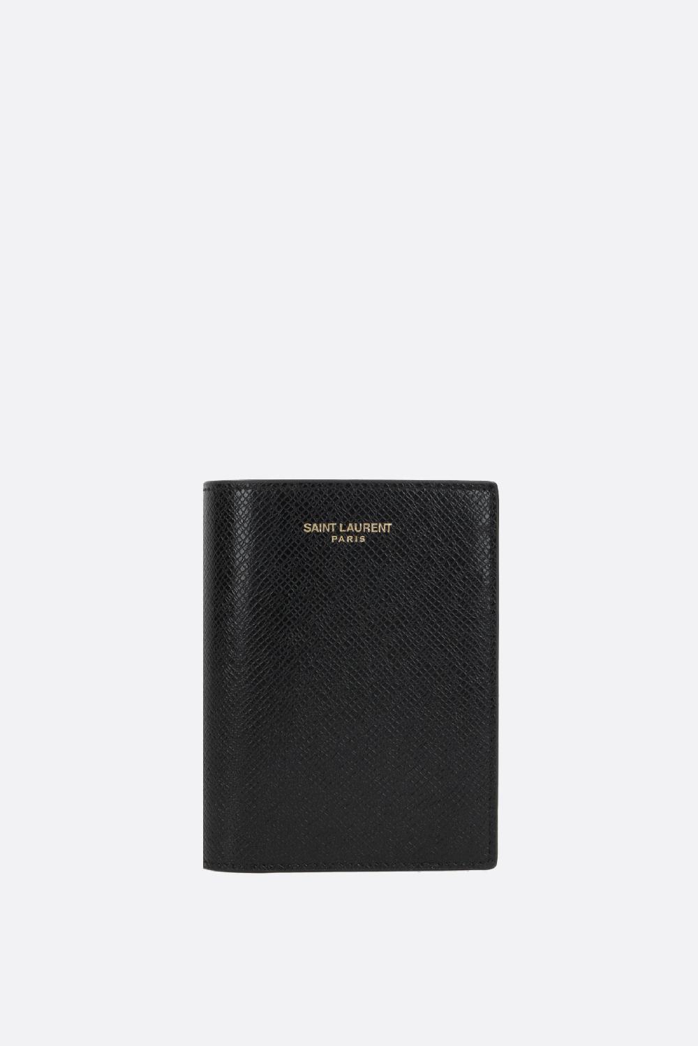 SAINT LAURENT portafogli Saint Laurent Paris in pelle texturizzata