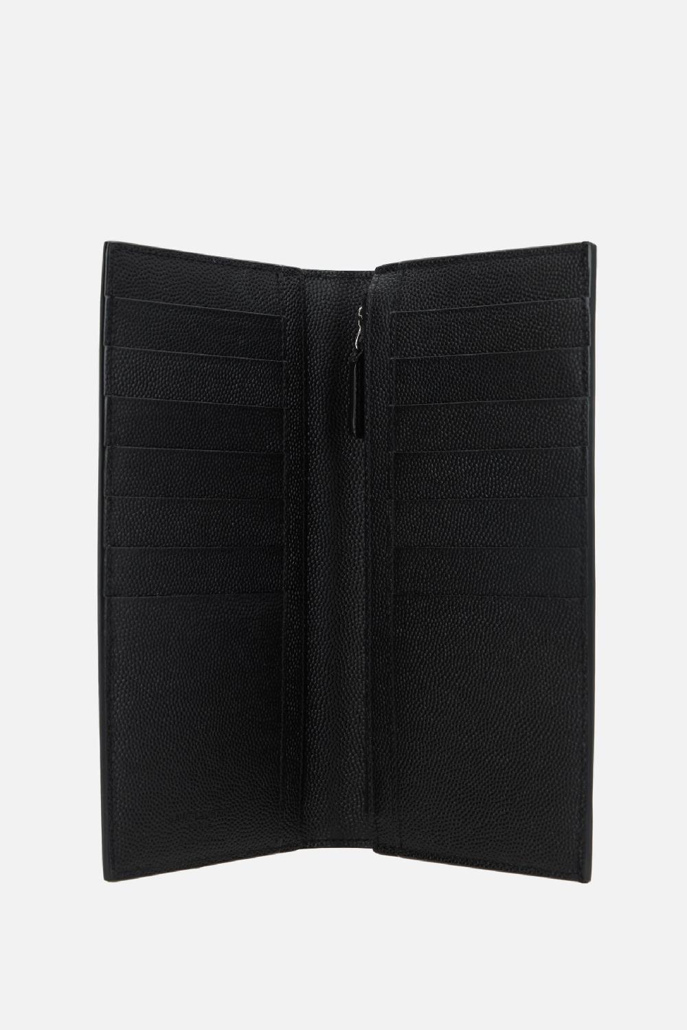 SAINT LAURENT Portafogli Verticale Saint Laurent In Pelle Grain De Podure