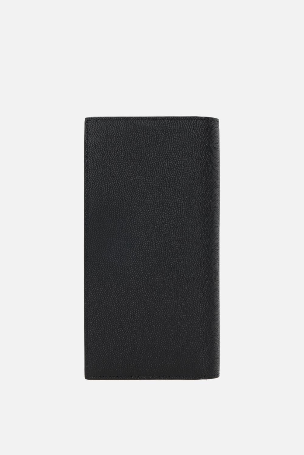 SAINT LAURENT Portafogli Verticale Saint Laurent In Pelle Grain De Podure