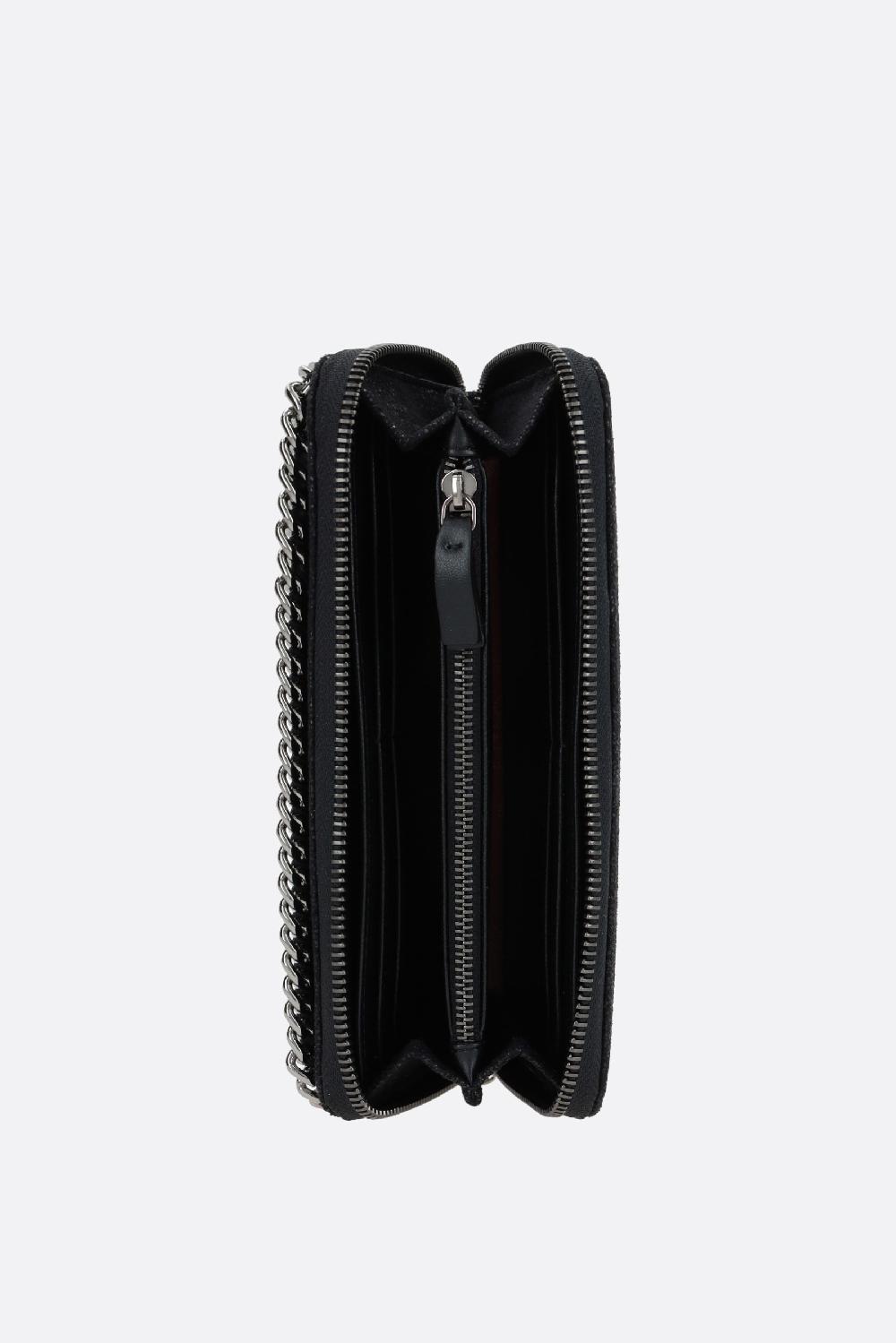 STELLA McCARTNEY Portafogli Zip-around Falabella In Shaggy Deer