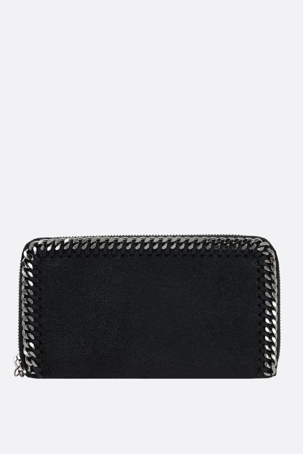 STELLA McCARTNEY portafogli zip-around Falabella in Shaggy Deer