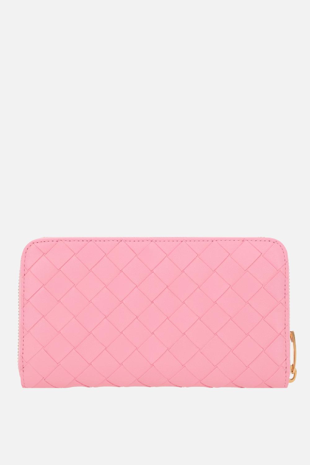 BOTTEGA VENETA Portafogli Zip-around In Intrecciato Nappa