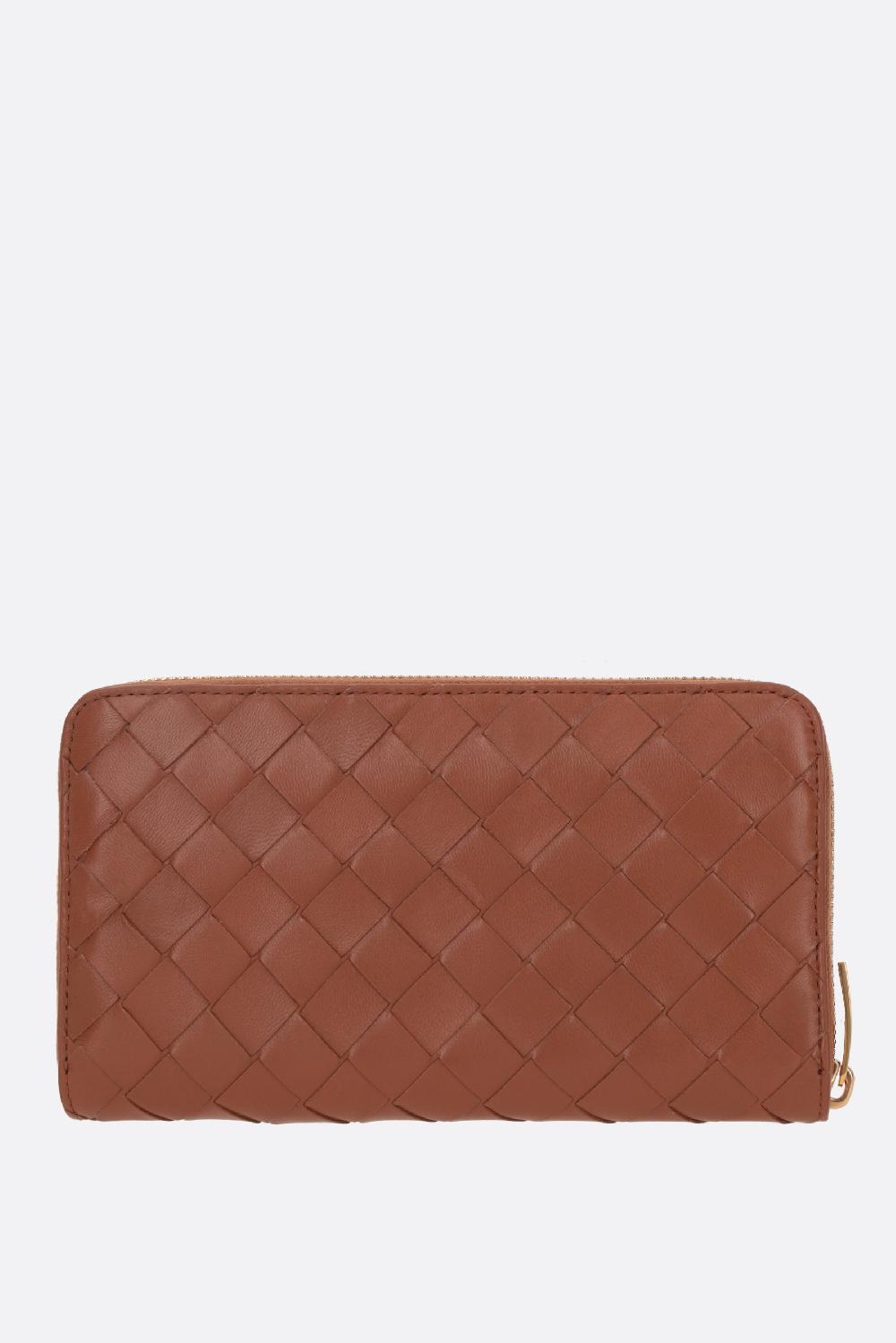 BOTTEGA VENETA Portafogli Zip-around In Intrecciato Nappa