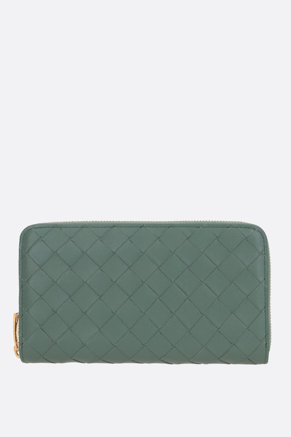 BOTTEGA VENETA portafogli zip-around in Intrecciato nappa
