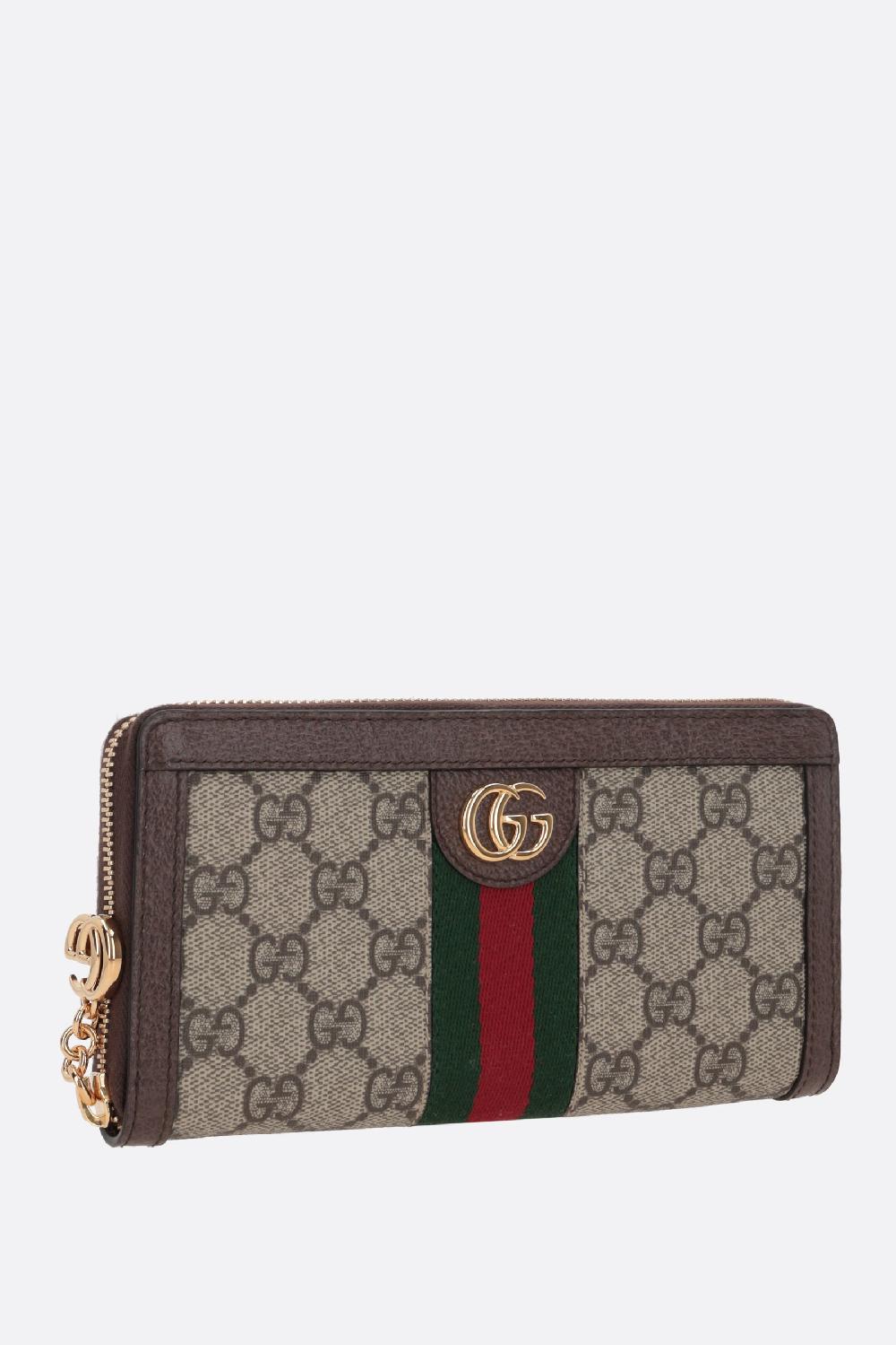 GUCCI Portafogli Zip-around Ophidia In Tessuto GG Supreme