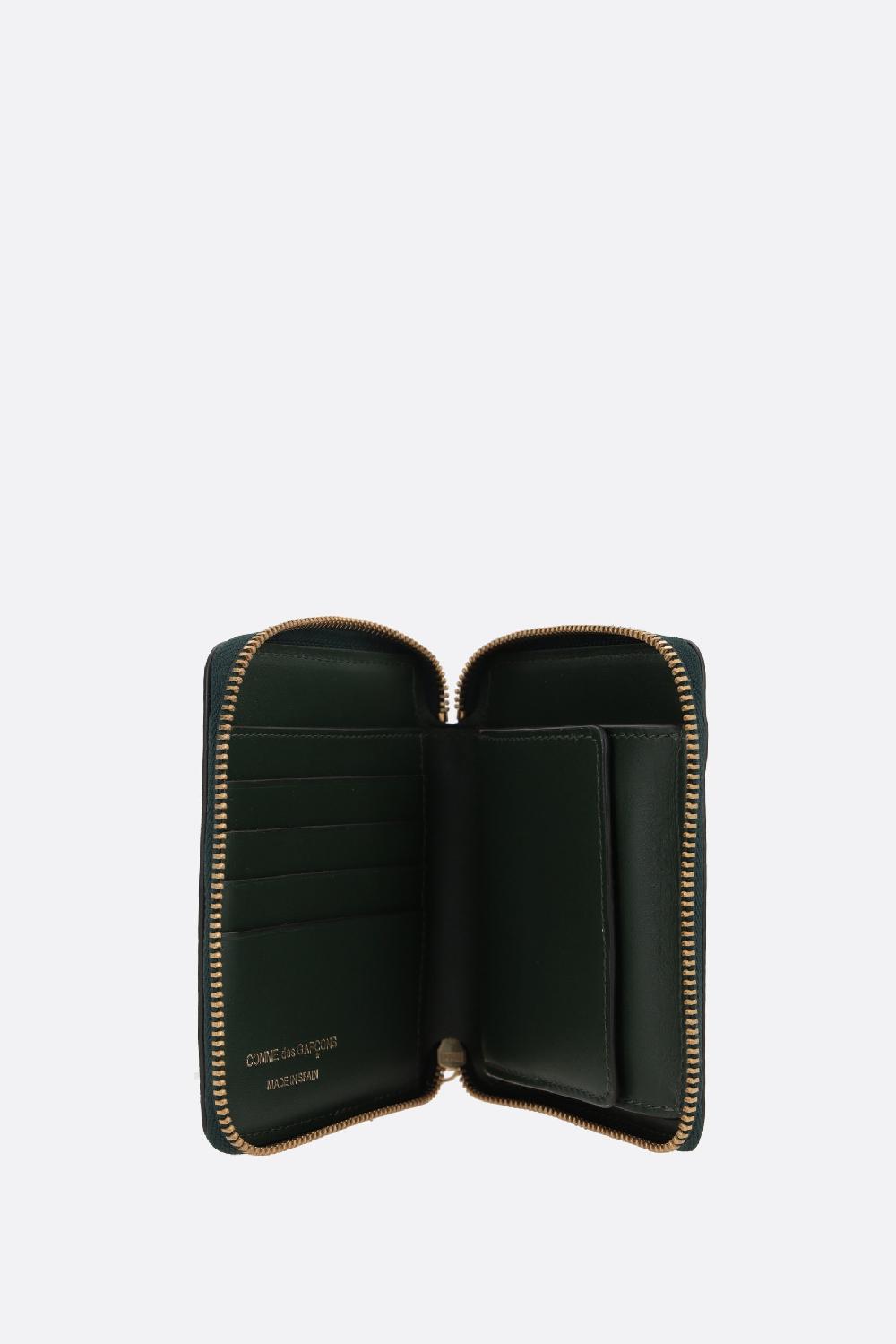 COMME Des GARCONS WALLET Portafogli Zip-around Small In Pelle Liscia