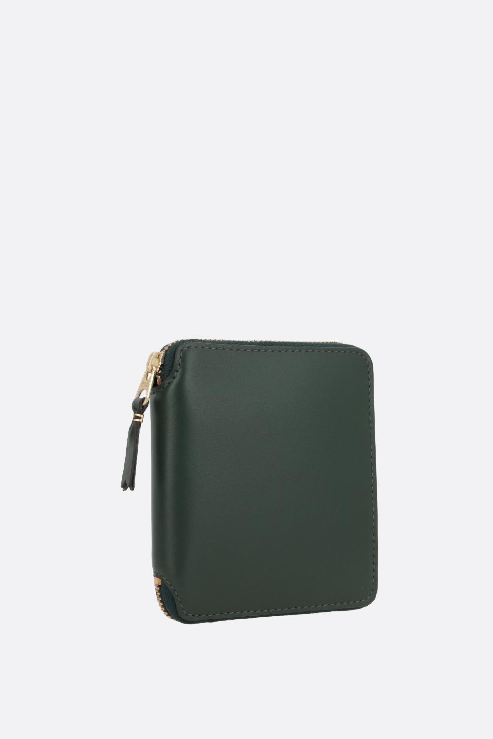 COMME Des GARCONS WALLET Portafogli Zip-around Small In Pelle Liscia